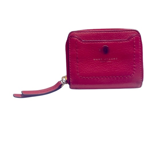 Marc Jacobs Handbags - Marc Jacobs Red Compact Wallet